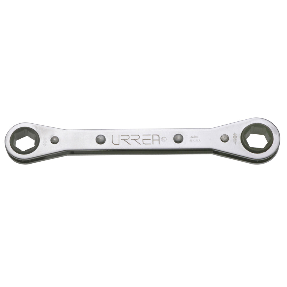 Paquete de 6 piezas de Llave de estrías pulido espejo plana de matraca métrica, 12 puntas, 10 x 13 mm Urrea