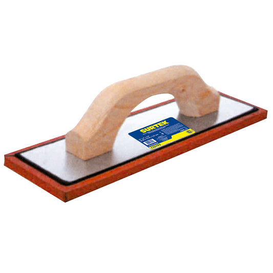 Paquete de 3 piezas de Flota de esponja acabado áspero con mango de madera 12" x 4" x 1/2" Surtek