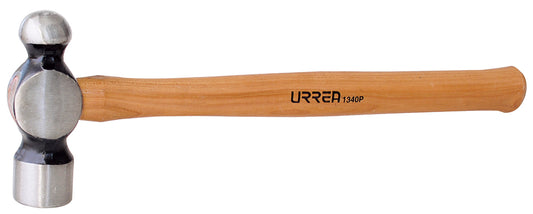Martillo maquinado de bola con mango de madera hickory Americano de 18", 40 oz Urrea