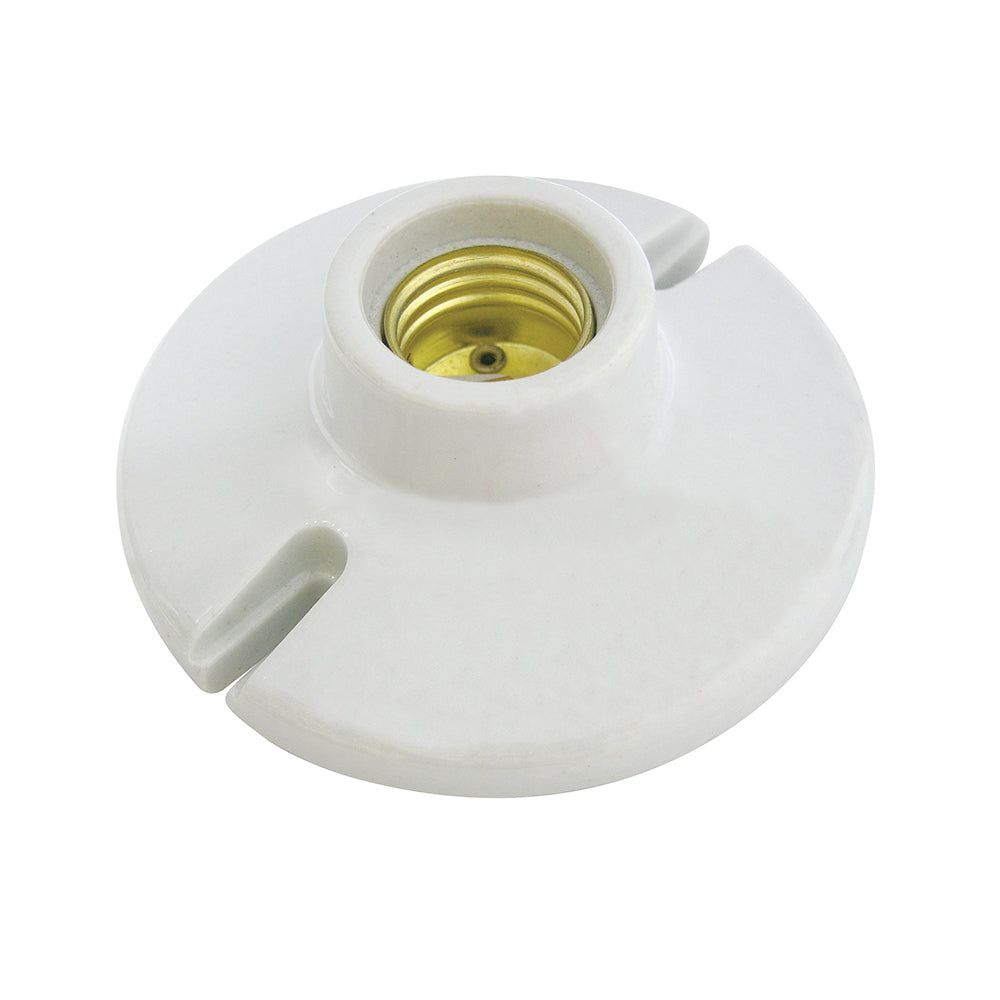 Paquete de 6 piezas de Portalámpara redonda de porcelana para techo 4" Surtek