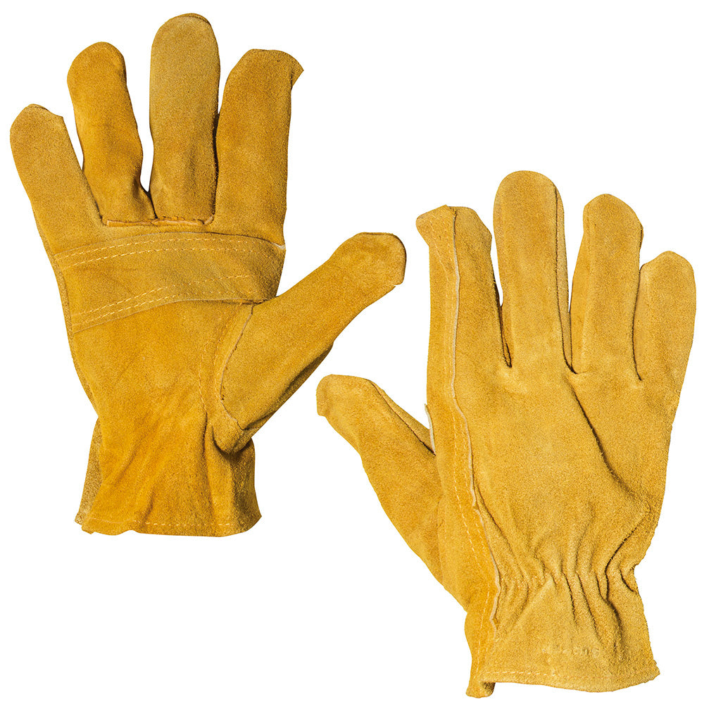 Guantes tipo soldador de piel de carnaza con forro interno puño largo Surtek