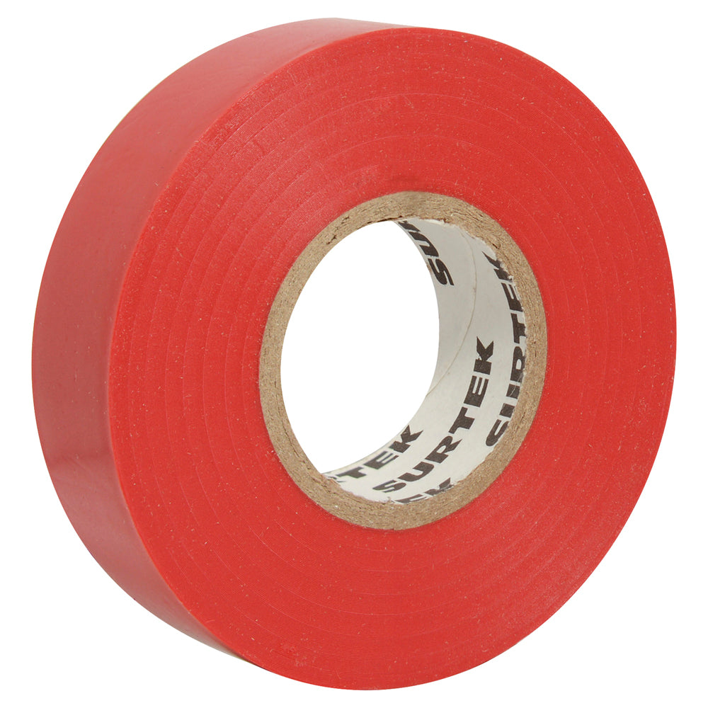 Paquete de 6 piezas de Cinta para aislar roja 19 mm x 9 m Surtek