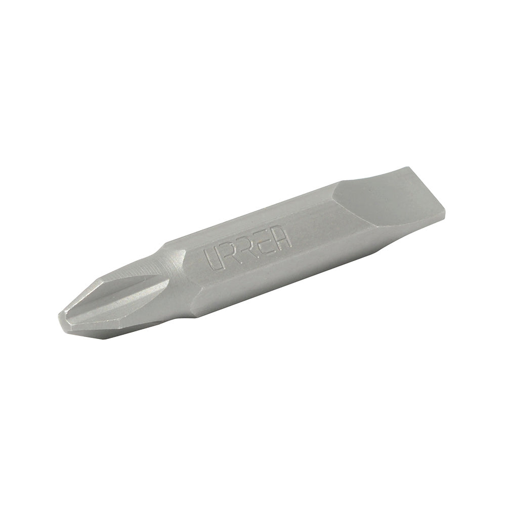 Paquete de 10 piezas de Punta doble intercambiable Phillips #2 y plana 8-10" para destornillador hexágono de 1/4" Urrea