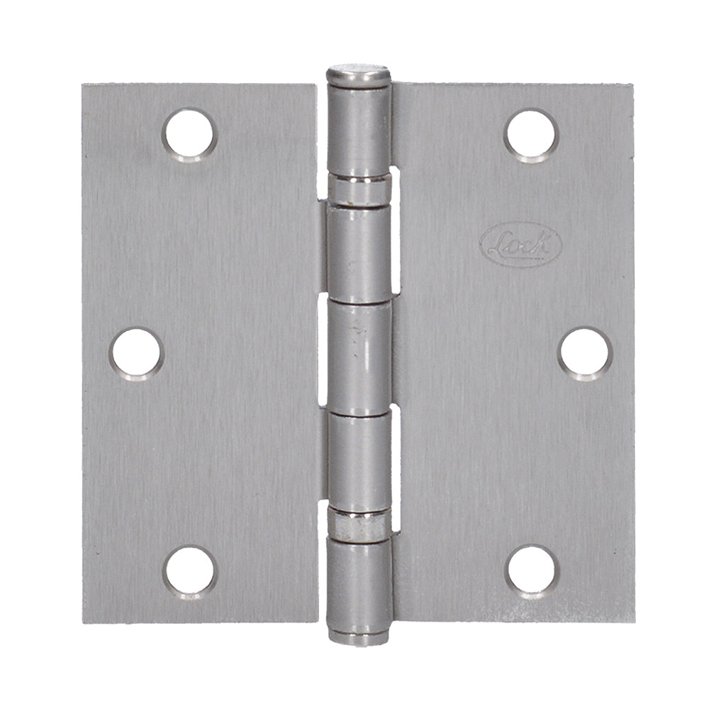 Paquete de 3 piezas de Bisagra cuadrada arquitectónica con balero de acero níquel satinado 4" x 4" Lock