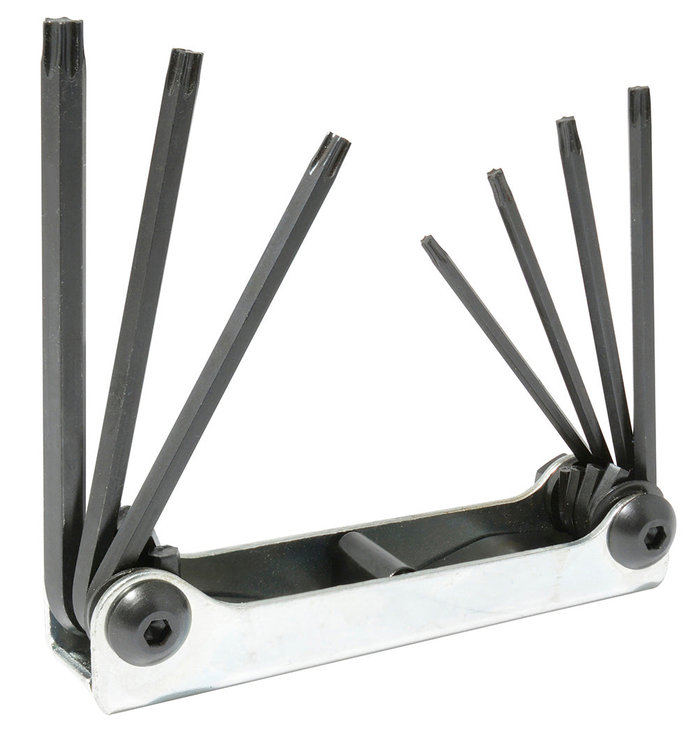 Juego de llaves hexagonales tipo navaja torx T10 a T40 estuche metálico, 7 pz Urrea