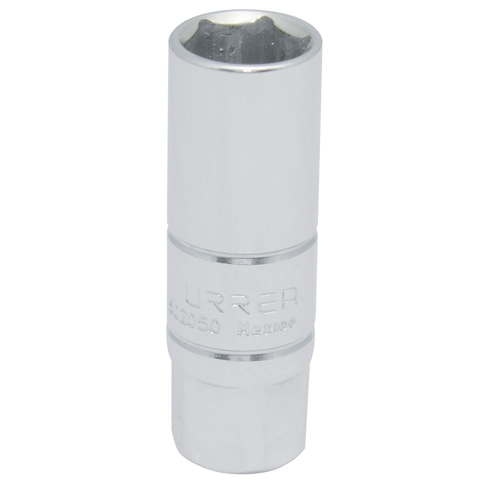 Dado en pulgadas cuadro de 3/8" para bujía con neopreno, 5/8" Urrea