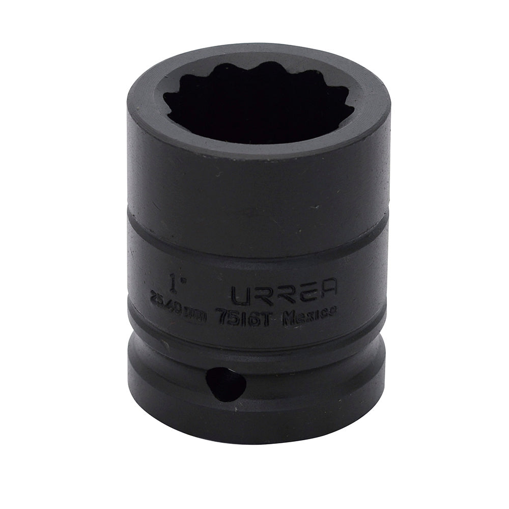 Dado de impacto cuadro de 3/4", 12 puntas, en pulgadas, 1" Urrea