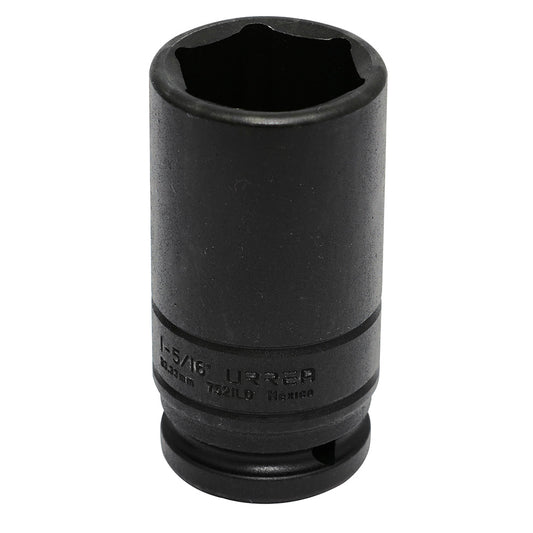 Dado de impacto largo pared delgada cuadro de 3/4", 6 puntas, en pulgadas, 1-5/16" Urrea