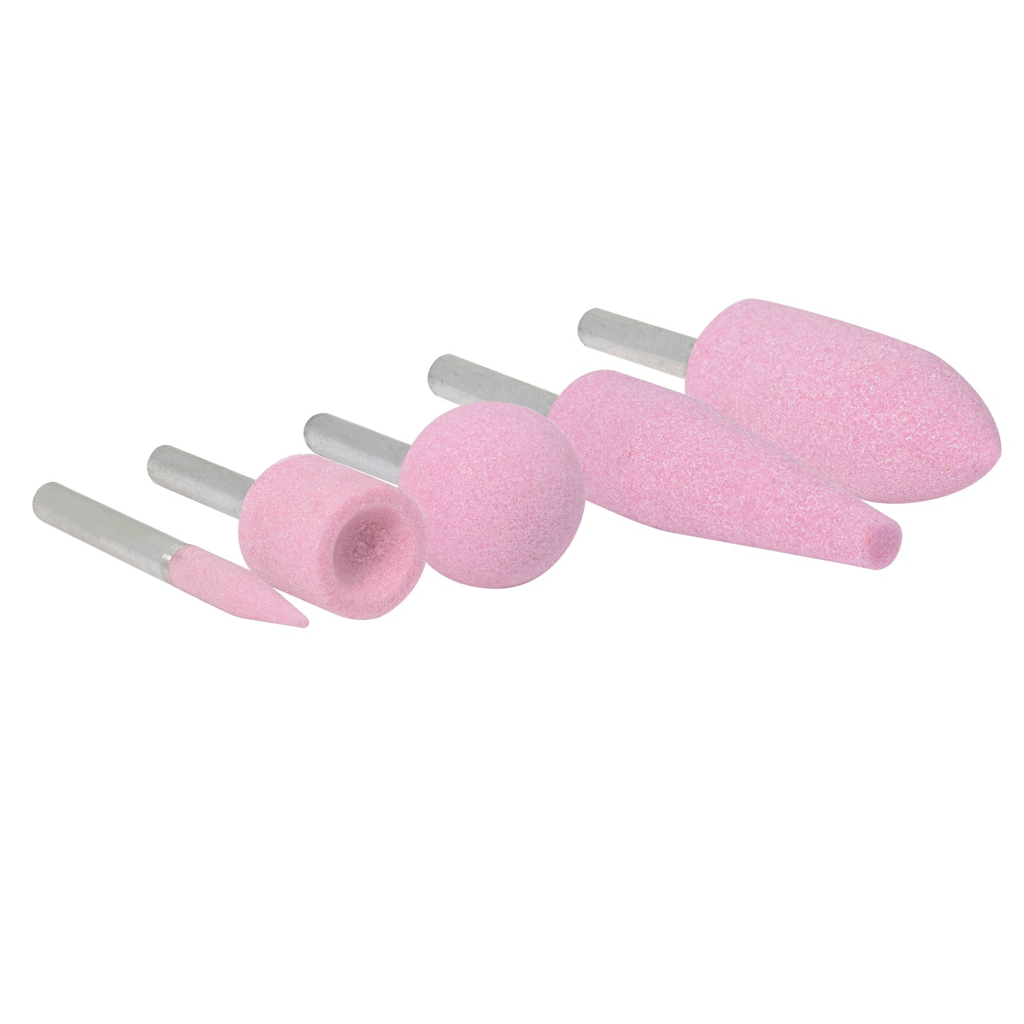 Juego de puntas montadas óxido de aluminio rosas tipo A, 5 piezas Urrea