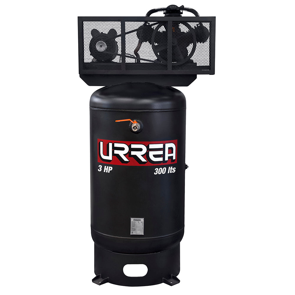 Compresor de aire eléctrico de banda vertical 300 Lt, 3 HP, 127 V - 220 V Urrea