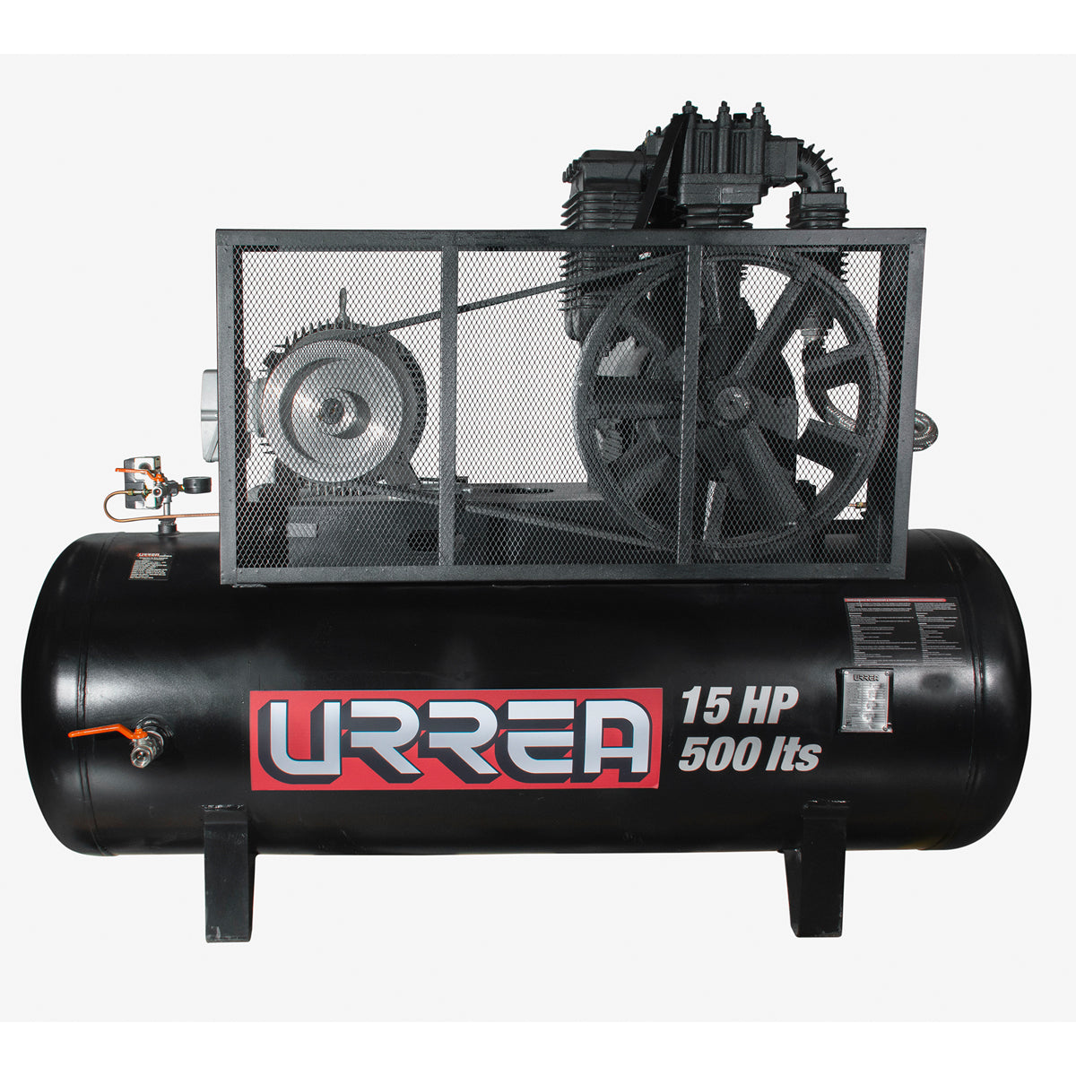 Compresor de aire eléctrico de banda 500 Lt, 15 HP, 220 V - 440 V Urrea