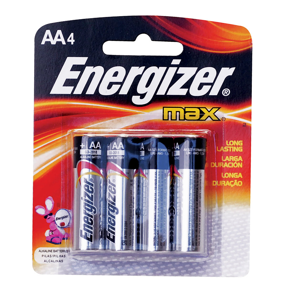 Paquete de 12 piezas de Pila alcalina Energizer® "AA", 4 piezas Surtek