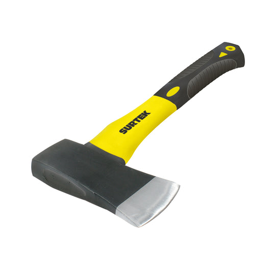 Paquete de 4 piezas de Hacha cazadora con cabeza forjada en acero con mango de fibra de vidrio 14", 1-1/2 Lb Surtek