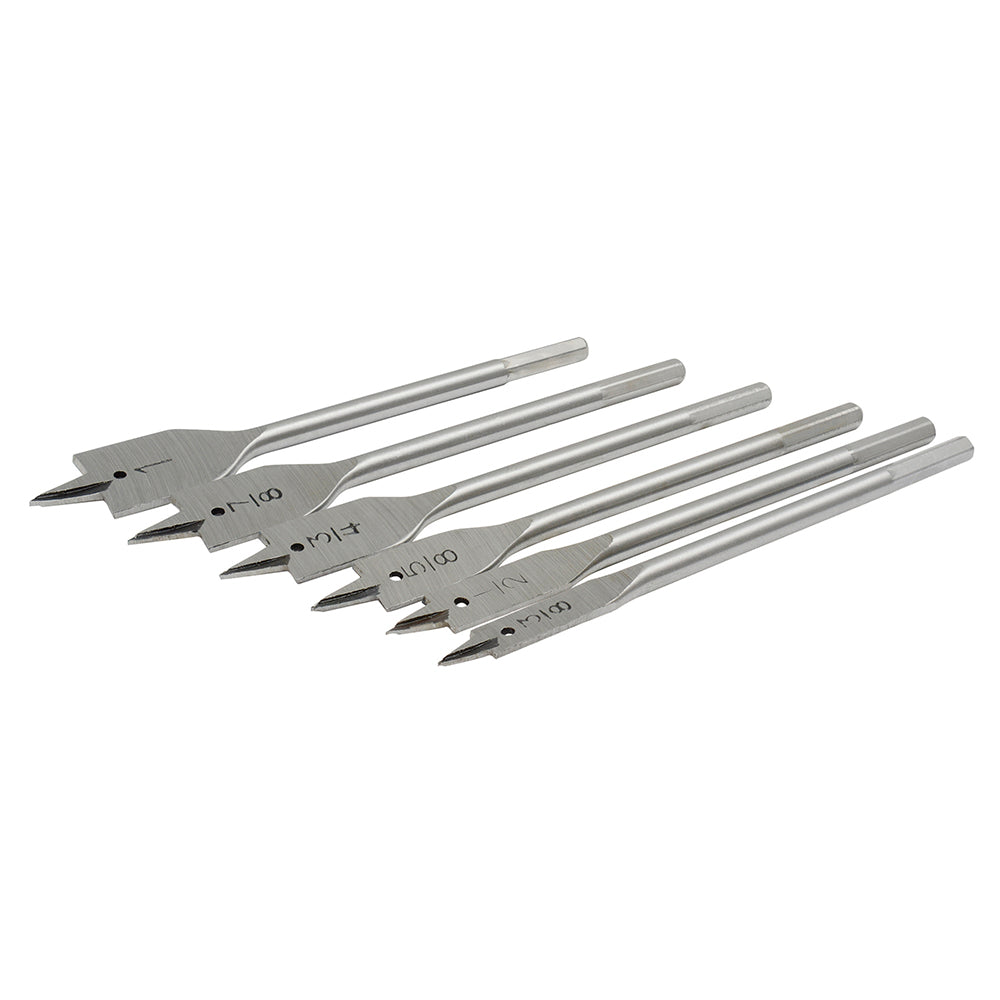 Juego de 6 brocas para madera tipo manita plana zanco hexagonal Surtek
