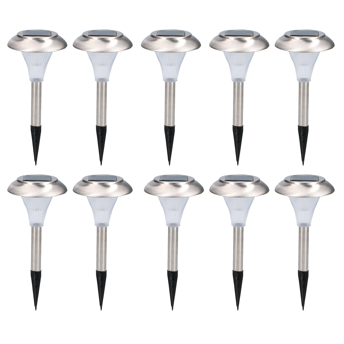 Juego de luminarios para exteriores acero inoxidable, 10 piezas Surtek