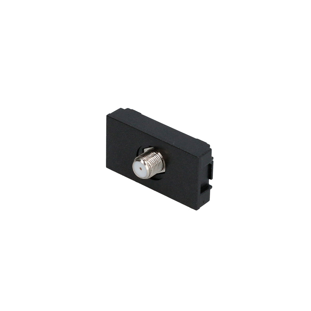 Paquete de 20 piezas de Toma para TV 1/3, línea Premium, color negro Surtek