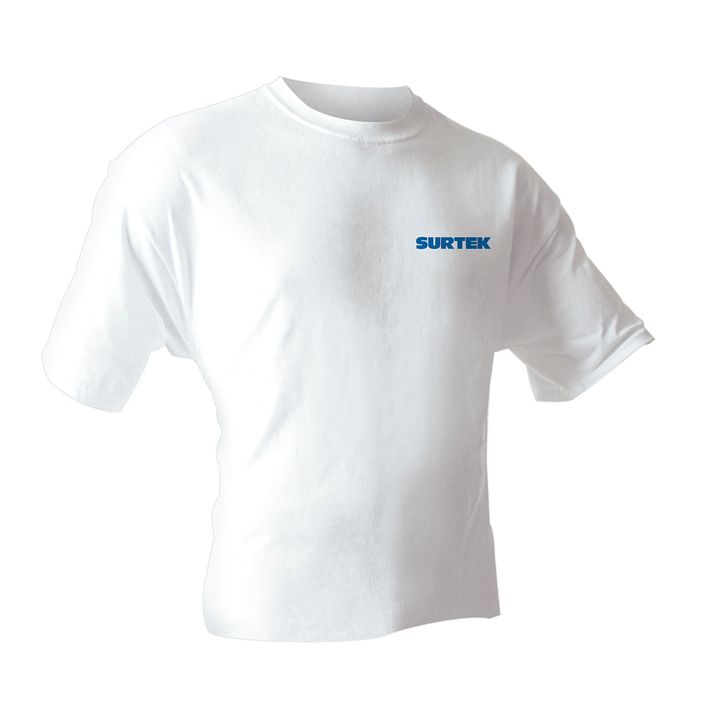 Playera cuello redondo color blanco talla EG Surtek