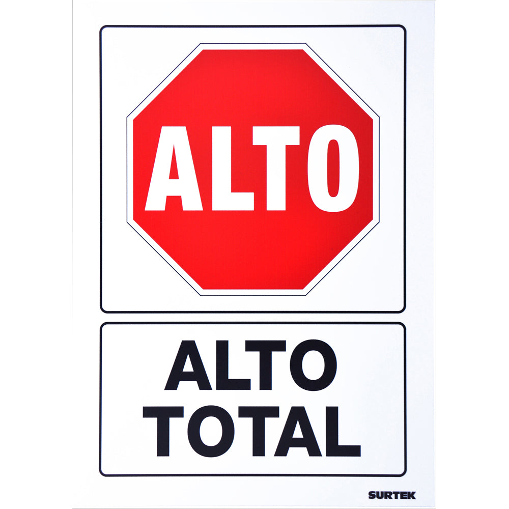 Paquete de 3 piezas de Señal "Alto total" Surtek