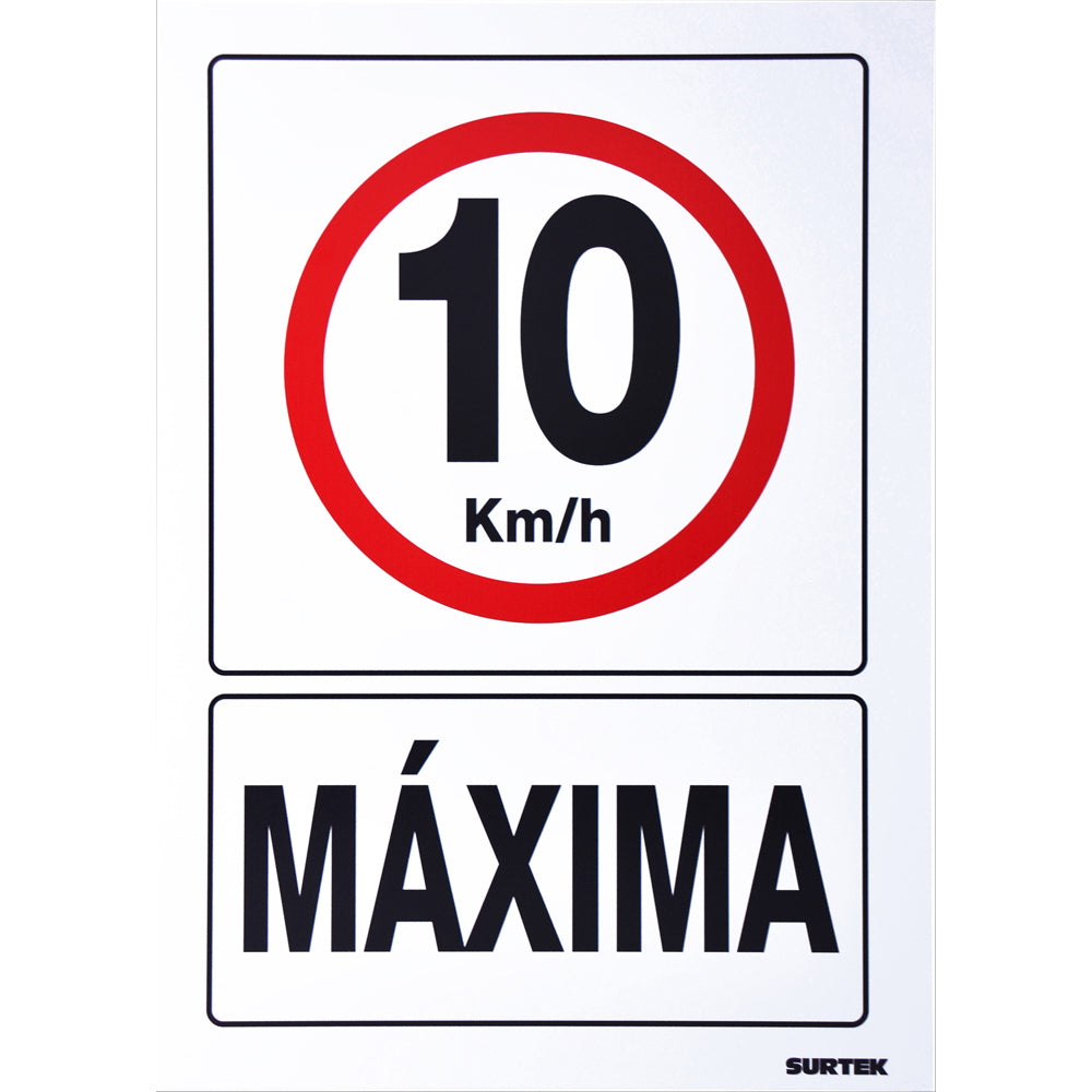 Paquete de 3 piezas de Señal "10 km/h máxima" Surtek