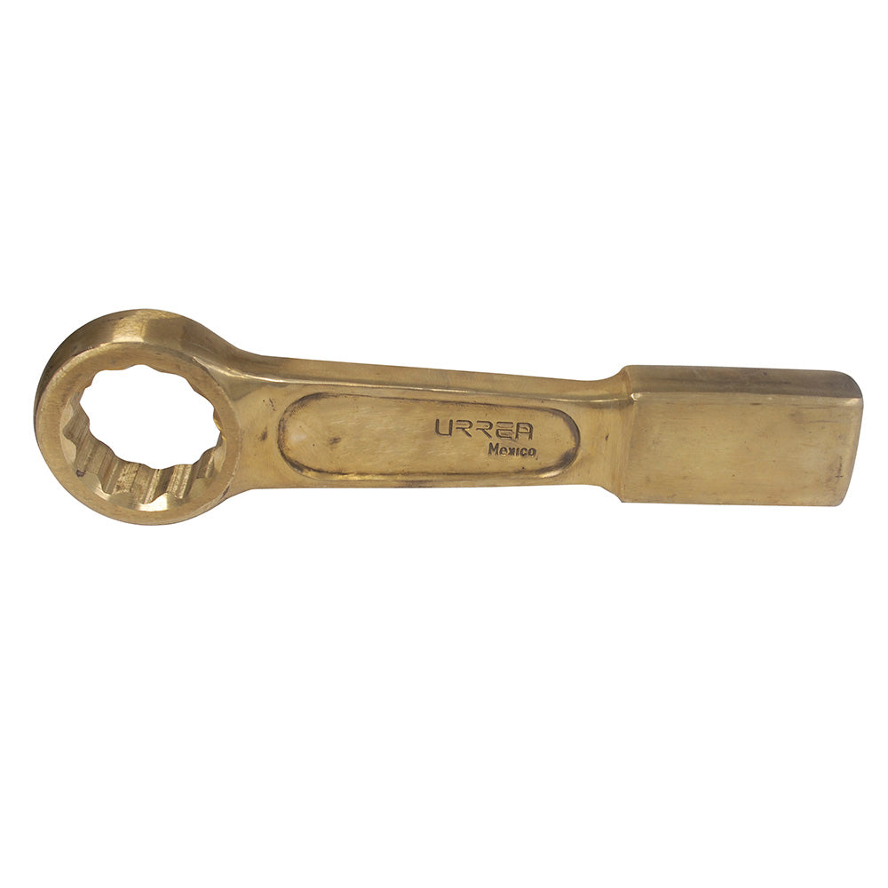 Llave de golpe plana de bronce-aluminio antichispa en pulgadas, 12 puntas, 1-11/16" Urrea