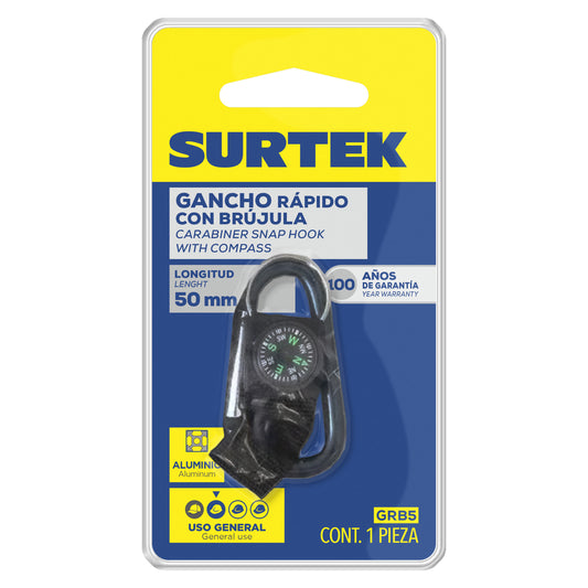 Gancho r‡pido con brœjula 5 x 50 mm Surtek