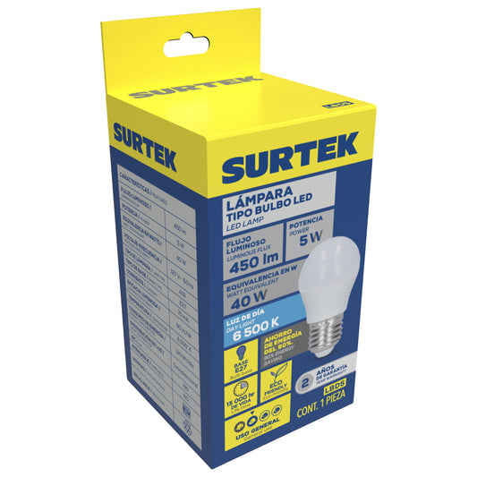 L‡mpara de LED tipo bulbo A19, 11 W luz de d’a Surtek