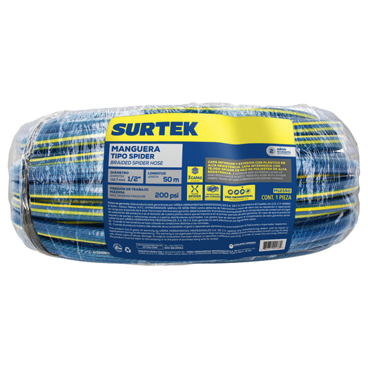 Manguera para jard’n tejido spider con conector met‡lico 3/4", 50 m Surtek