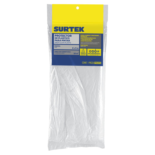 Protector de pl‡stico para pintar 2 x 5 m Surtek
