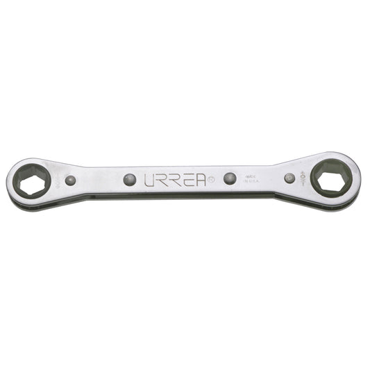 Paquete de 6 piezas de Llave de estrías pulido espejo plana de matraca métrica, 12 puntas, 10 x 13 mm Urrea