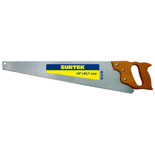 Paquete de 4 piezas de Serrucho con mango de madera triple filo de 22" Surtek