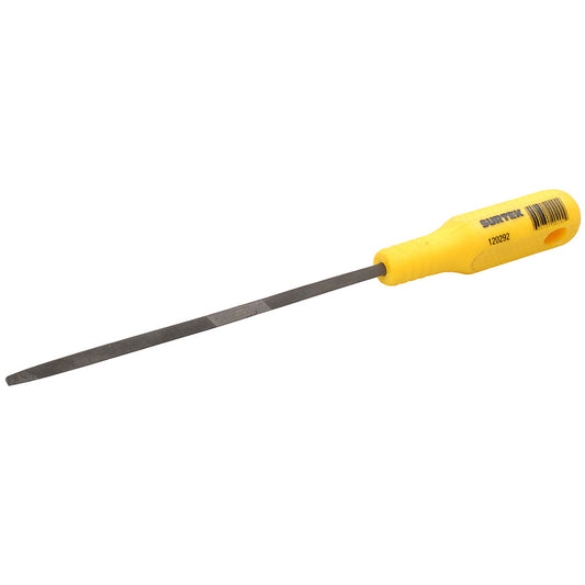 Paquete de 6 piezas de Lima triangular doble con mango plástico 7" Surtek