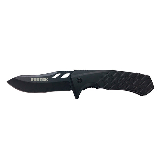 Paquete de 6 piezas de Navaja abatible de acero inoxidable con mango de plástico hoja dentada de 3-1/4" Surtek