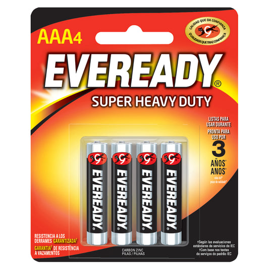 Pila alcalina Eveready® "AAA", 4 piezas Surtek