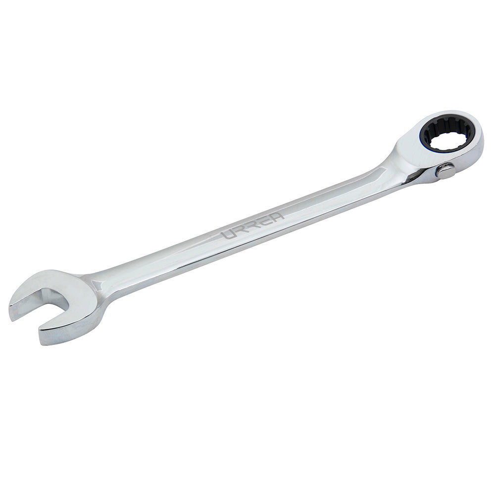 Llave combinada pulido espejo de matraca spline reversible en pulgadas, 7/16" Urrea