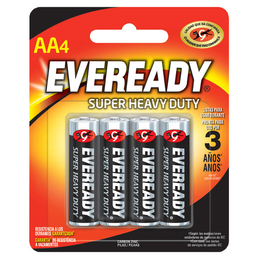 Paquete de 12 piezas de Pila alcalina Eveready® "AA",  4 piezas Surtek