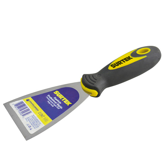 Paquete de 6 piezas de Espátula flexible de acero de alto carbón con mango bimaterial 4" Surtek