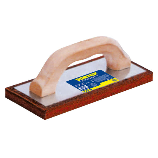 Paquete de 3 piezas de Flota de esponja acabado áspero con mango de madera 9-1/2" x 4" x 3/4" Surtek
