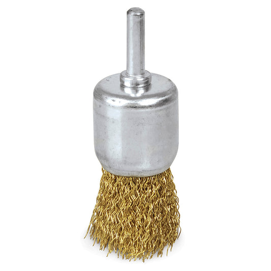Carda copa ondulada alambre delgado 1-1/8" x 0.30 mm con zanco 1/4" Surtek