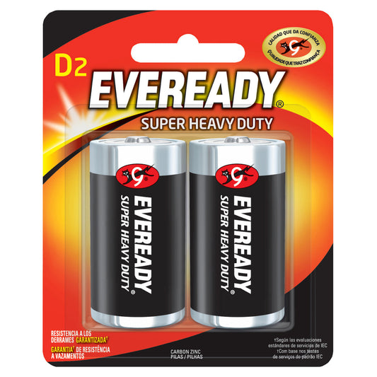 Paquete de 12 piezas de Pila alcalina Eveready® "D", 2 piezas Surtek