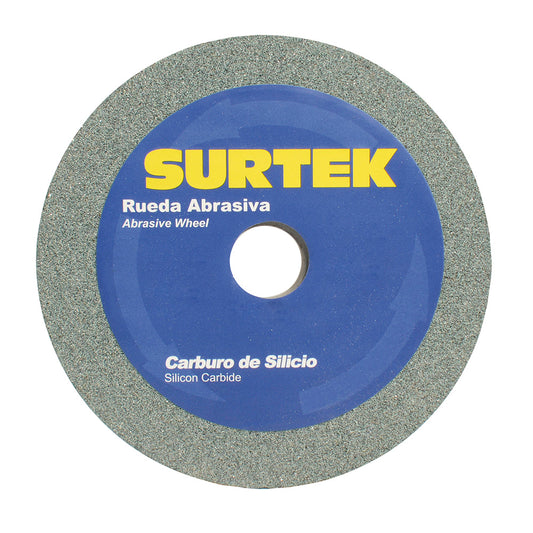 Rueda abrasiva de carburo de silicio grano 60, 6" x 1" Surtek