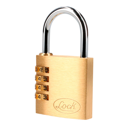 Candado de combinación programable para maleta, latón, 40 mm Lock