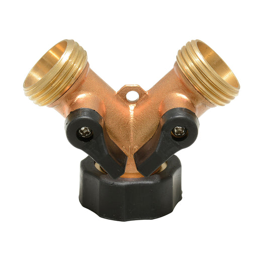 Paquete de 6 piezas de Adaptador para manguera de riego en "Y" de bronce 11 x 7 cm Surtek