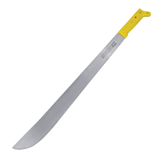 Machete laminado con mango amarillo recto 14" Surtek