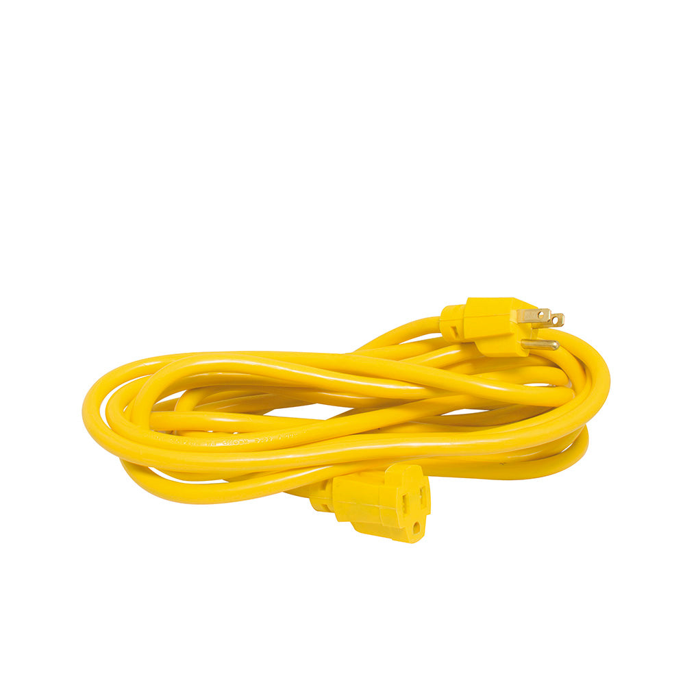 Extensión eléctrica uso rudo aterrizada color amarillo, 2.4 m Surtek