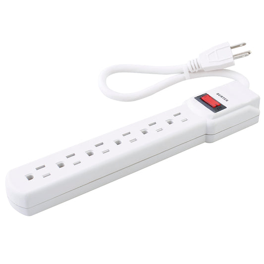 Paquete de 6 piezas de Multicontacto 6 entradas cable 30 cm Surtek
