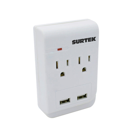 Multicontacto de barra 2 entradas 2 USB Surtek