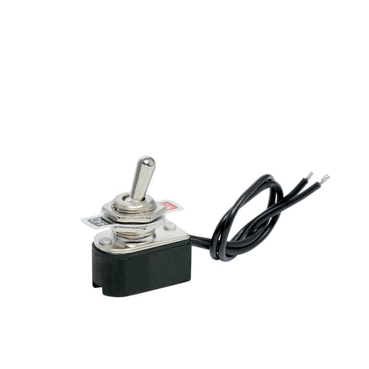 Paquete de 50 piezas de Apagador de palanca metal con cable de 14 cm 6 A, color blanco Surtek
