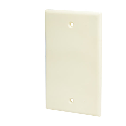 Paquete de 10 piezas de Placa ciega plástica, línea estándar, color marfil Surtek