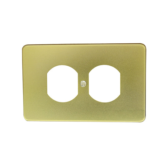 Paquete de 10 piezas de Placa doble de aluminio, línea estándar, color oro Surtek