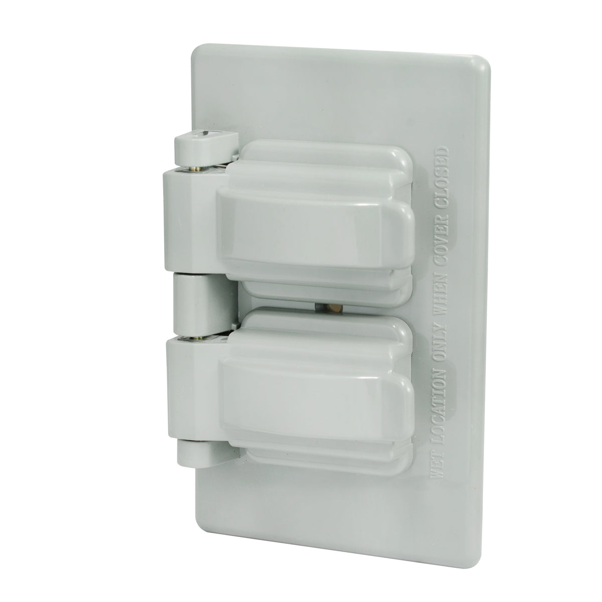 Paquete de 10 piezas de Placa doble plástica para intemperie, línea estándar, color gris Surtek